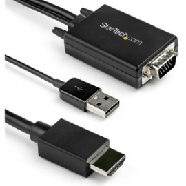 Startech 2m VGA to HDMI Converter Cable with USB Audio Support & Power (Vga2Hdmm2M)