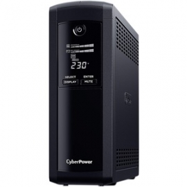 Cyberpower VALUE PRO 1600VA / 960W LINE INTERACTIVE UPS - 2 12V/9AH - 2 YRS ADV. REPLACEMENT WTY INCL. INTERNAL BATTERIES (VP1600ELCD)