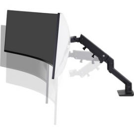 Ergotron Desk Mount for Monitor, Curved Screen Display - Matte Black - Yes - 124.5 cm (49") Screen Support - 45-647-224