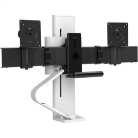 Ergotron TRACE Desk Mount for Monitor, LCD Display - White - 2 Display(s) Supported - 45-631-216