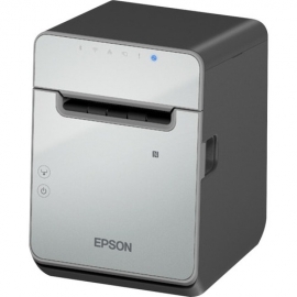 Epson TM-L100 (101) Desktop Direct Thermal Printer - Monochrome - Wall Mount - Label Print - Ethernet - USB - USB Host - With Cutter - Black - 170 mm/s Mono - 203 x 203 dpi - 80 mm Label Width - For PC C31CJ52101