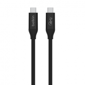 BELKIN 0.8M USB4.0 CABLE, 40Gbps, UP TO 100W, B/WARDS COMPATIBLE TO USB/T3, BLACK, 2 YR INZ001BT0.8MBK