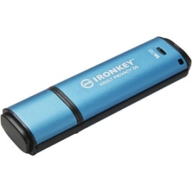 IronKey Vault Privacy 50 Series IKVP50 16 Gb USB 3.2 (Gen 1) Type A Flash Drive - Blue - 256-bit Aes - Taa Compliant - 250 MB/s Read Speed - 180 MB/s Write Speed IKVP50/16GB