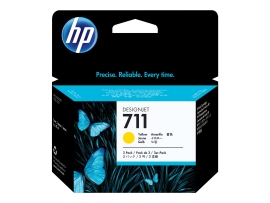 HP 711 3-Pack 29-Ml Yellow Designjet Ink Cartridge - T120/T520/T125/T130/T525/T530 HPCZ136A