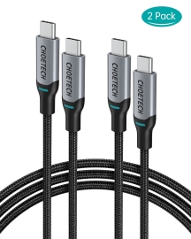 Choetech MIX00073 (Xcc-1002 X2) 100W Usb-c Braided Fast Charging Cable 1.8M 2 Pack ELECHOMIX00073