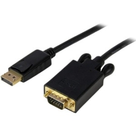 StarTech.com 10ft (3m) DisplayPort To VGA Cable, Active DisplayPort To VGA Adapter Cable, 1080p Video, DP To VGA Monitor Converter Cable - Cable For Tv, Projector, Workstation - First End: 1 X 20-pin DisplayPort 1.2 Digital Audio/Video - Male - Second En