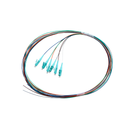 Fibre Pigtail Lc OM4 Multimode 2m - 6 Pack Rainbow - Aqua Connector | Backward Compatible With OM3 015.012.1410