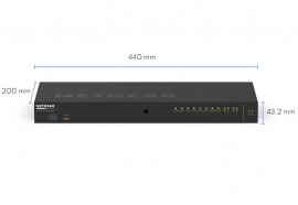 Netgear 12-Port Managed L2 Switch, POE+(8) 125W, GbE(2), SFP(2), Life Wty M4250-10G2F-POE+