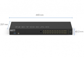 Netgear 26-Port Managed L2 Switch, POE+(24) 300W, GbE(2), SFP(4), Life Wty M4250-26G4F-POE+