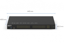 NETGEAR AV LINE 48-PORT MANAGED SWITCH, POE+(40), 960W, SFP+(8), LIFE WTY GSM4248PX-100AJS