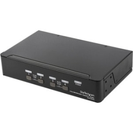 4 Port DisplayPort Kvm Switch - 4K 60Hz - Single Display - Dual Port UHD DP 1.2 USB Kvm Switch With Integrated USB 2.0 Hub & Audio - Dell, HP, Apple, Lenovo - Taa Compliant (SV431DPUA2) SV431DPUA2