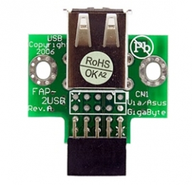 Startech 2 Port Usb Motherboard Header Adapter - Usb A To Usb 10 Pin Header F/ F Usbmbadapt2