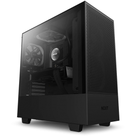 NZXT Mid-Tower Case: H510 Flow Computer Case - ATX, Mini ITX, Micro ATX Motherboard Supported - Steel, Tempered Glass - Matte Black - 6 x Bay(s) - 2 x 120 mm x Fan(s)  (CA-H52FB-01)