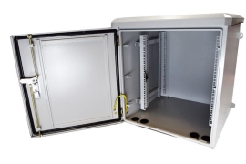4Cabling 18RU 600mm Wide X 600mm Deep Grey Outdoor Wall Mount Cabinet | IP65 002.015.1866