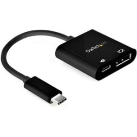 StarTech.com USB C To DisplayPort Adapter With 60W Power Delivery Pass-Through - 8K/4K USB Type-C To DP 1.4 Video Converter W/ Charging - 1 X 24-pin USB Type C USB Male - 1 X 20-pin DisplayPort DisplayPort 1.4 Digital Audio/Video Female, 1 X 24-pin USB T