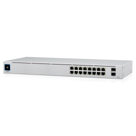 Ubiquiti UniFi 16-port Managed Gigabit Switch - 8x PoE+ Ports, 8x Gigabit Ethernet Ports, 2x Sfp , 42W, Touch Display, Fanless , GEN2, USW-16-POE