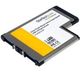 Startech 2 Port Flush Mount Expresscard 54mm Superspeed Usb 3.0 Card Adapter With Uasp - Dual Port