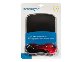 Kensington Duo Gel Mouse Pad With Wrist Rest - Red/Black 62402