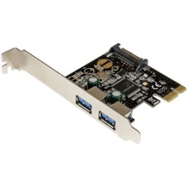 StarTech.com USB Adapter - PCI Express X1 - Plug-in Card - 2 Total USB Port(s) - 2 USB 3.0 Port(s)1 Sata Port(s) - Pc PEXUSB3S23