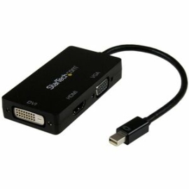 StarTech.com Mini DisplayPort Adapter - 3-in-1 - 1080p - Monitor Adapter - Mini DP To Hdmi / VGA / Dvi Adapter Hub - 1 X 20-pin Mini DisplayPort Digital Audio/Video - Male - 1 X 19-pin Hdmi Digital Audio/Video - Female, 1 X 15-pin Hd-15 - Female, 1 X 25-