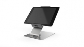 Kensington DURABLE UNIVERSAL TABLET HOLDER WITH DESK STAND, FOR UP TO 13" TABLETS - SILVER 893023