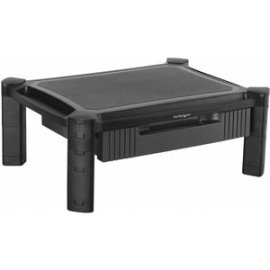 StarTech.com Adjustable Monitor Riser, Drawer, Monitors Up To 32" (22lb/10kg), Adjustable Height, Monitor Stand, Computer Monitor Riser - Free Up Desk Space And Work In Greater Comfort W/ This Adjustable Monitor Stand - Monitor Riser - Drawer - Height Ad