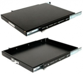 Startech 22in Black Deep Sliding Server Rack Cabinet Shelf Slideshelfd