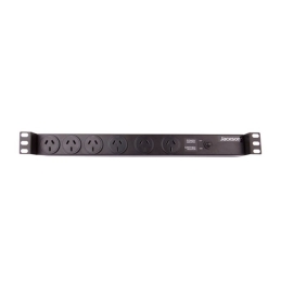 Jackson | RAC0600 | 1RU 6 Outlet Pdu 19" Rack Mounted Power Rail With Surge Protection 002.005.0010
