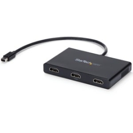 StarTech.com Signal Splitter - Plastic - 30 Hz To 60 Hz - 3840 × 2160 - 15.20 M Maximum Operating Distance - DisplayPort - 3 X HDMI Out MSTMDP123HD