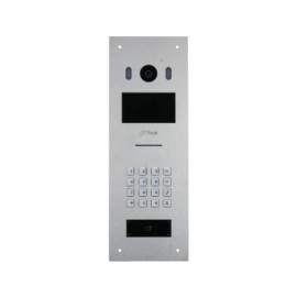 DAHUA IP APT O/DOOR STN,SILVER,2MP,4.3" LCD,CALL/CARD/PASSWORD/QR UNLOCK,FLUSH/SURFACE,3YR DHI-VTO6521K