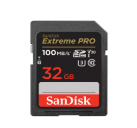 SanDisk Extreme Pro SDHC, SDXXO 32GB, U3, C10, V30, UHS-I, 100MB/s R, 90MB/s W, 4x6, Lifetime Limited SDSDXXO-032G-GN4IN