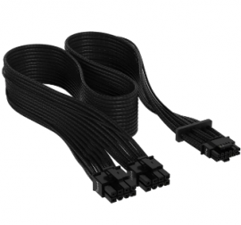 CORSAIR Premium Individually Sleeved 12+4pin PCIe Gen 5 Type-4 600W 12VHPWR Cable, Black CP-8920331