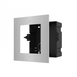 HIKVISION INTERCOM KD-ACF1-S SINGLE MODULE HOUSING, FLUSH MOUNT, STAINLESS STEEL, 2YR DS-KD-ACF1-S