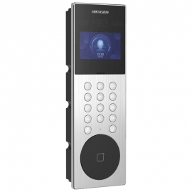 HIKVISION INTERCOM KD9203-ME6 2MP DOOR STATION, 4.3",FACIAL, CARD, PWD, METAL,FLUSH, 2YR DS-KD9203-ME6