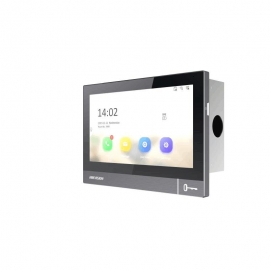 HIKVISION INTERCOM KH8381-WTE1 G2 INDOOR STATION, BLACK,FLUSH, 7"TOUCH,WIFI, 2YR DS-KH8381-WTE1-FLUSH