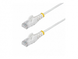 Startech StarTech.com 1m White Slim CAT6 Ethernet Cable, Snagless, 28AWG, LSZH, LTW N6PAT100CMWHS