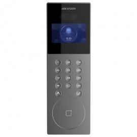 HIKVISION INTERCOM KD9203-E6 2MP DOOR STATION, 4.3", FACIAL, CARD, PWD, WIEGAND,FLUSH, 2 DS-KD9203-E6