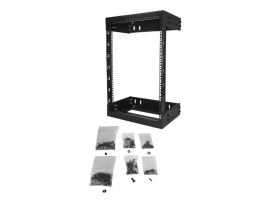 STARTECH 15U WALL MOUNT NETWORK RACK, 19" OPEN FRAME SERVER RACK ADJ DEPTH, 5 YRS RK15WALLOA