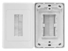 Hikvision FLAT BRUSH BRISTLE CABLE WALLPLATE, 1YR WALLPLATE-FLAT-BRUSH