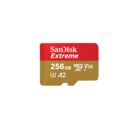 SanDisk Extreme microSDXC, SQXAV 256GB, V30, U3, C10, A2, UHS-I, 190MB/s R, 130MB/s W, 4x6, Lifetime Limited, Mobile Gaming SKU SDSQXAV-256G-GN6GN