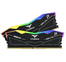 T-FORCE DELTA, RGB BLACK, DDR5, 6000MHz, 16GB Kit (8Gb x 2), CL38-38-38-78, 1.25V, Limited Lifetime Warranty, INTEL XMP 3.0, AMD EXPO Ready FF3D516G6000HC38ADC01