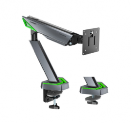 HumanMotion Single Screen/Steel,Aluminum,Plastic/MatteBlack&DarkGrey/17"-45"/2~16kg/VESA75x75,100x100/Tilt:+60~-60/Rotation:+180~-180 TX03-1G