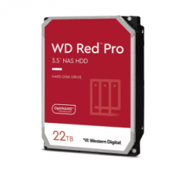 WD Red Pro,22TB, 3.5 form factor, SATA 6 Gb/s, 7200 RPM, 512 cache, 5 yrs warranty WD221KFGX