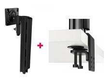 Atdec AWMS-1340 15.7&quot; Post with 5.11&quot; Arm and Heavy-Duty F Clamp Desk Fixing, Black AWMS-1340-H-B