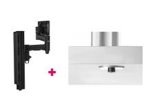 Atdec AWMS-4640 Single 18&quot; Monitor Arm on 15.7&quot; Post and Bolt-Through Desk Fixing, Black AWMS-4640-B-B