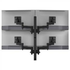 Atdec AWMS-4-4675 Quad 460mm Monitor Arms on 750mm Post and Heavy-Duty F Clamp Desk Fixing, Black AWMS-4-4675-H-B