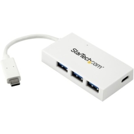StarTech.com USB Hub - USB Type C - External - White - Taa Compliant - 4 Total USB Port(s) - 4 USB 3.0 Port(s) - Pc, Mac, Linux HB30C3A1CFBW