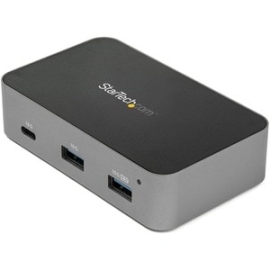 StarTech.com USB/Ethernet Combo Hub - USB 3.1 Type C - External - Black, Space Gray - Uasp Support - 3 Total USB Port(s) - 3 USB 3.1 Port(s)1 Network (Rj-45) Port(s) - Mac, Linux, ChromeOS, Android, Pc HB31C2A1CGS