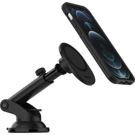 OtterBox Car Dash & Windshield Mount For MagSafe Black-(78-80446),Adjustable Mount,Strong Magnetic Alignment,Holds Phone Securely, 2 Years Warranty 78-80446