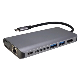 Shintaro 8-Port Usb-c Travel Dock Sh-ad-usbc-tdhub